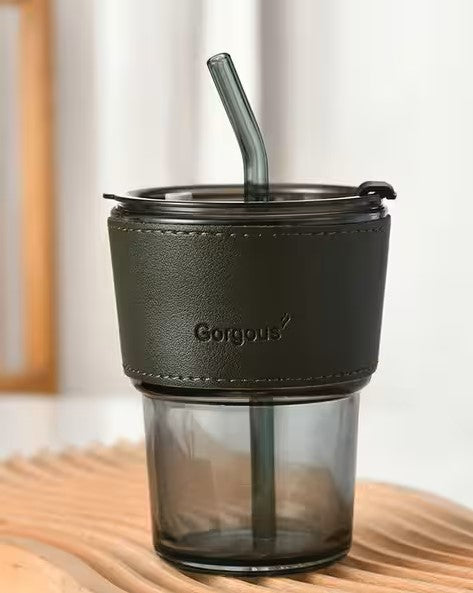 Sipper with Straw - Black - Rakhi Gift for Sister