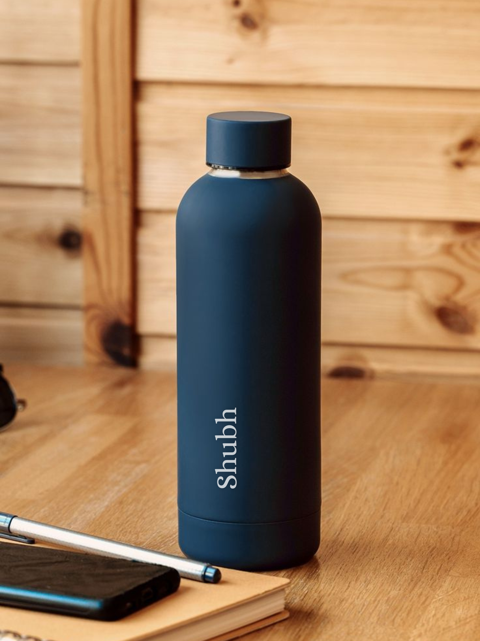 Personalised Water Bottle - Navy Blue