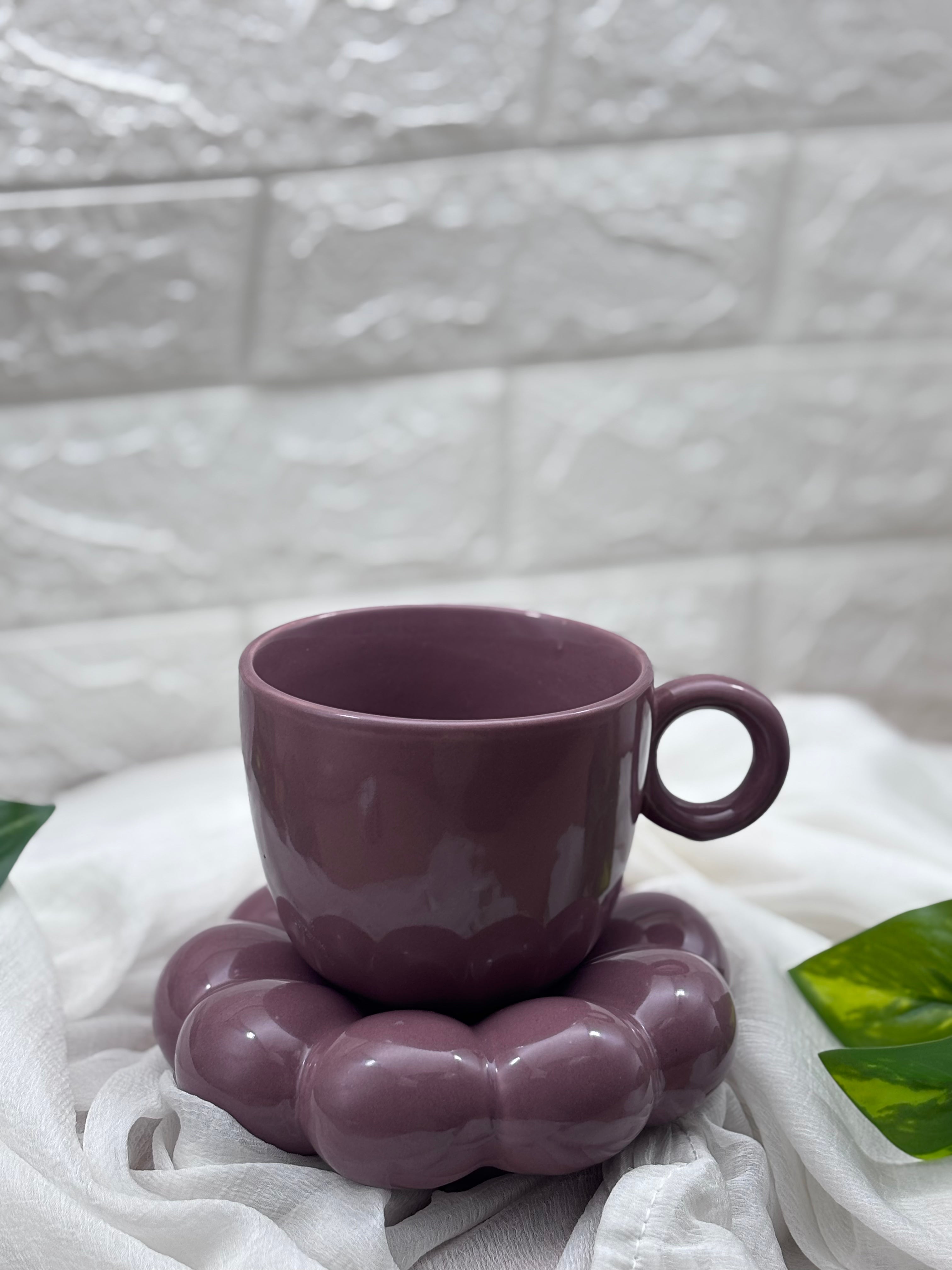 Burgundy Bubble Mug - Rakhi Gift for Sister