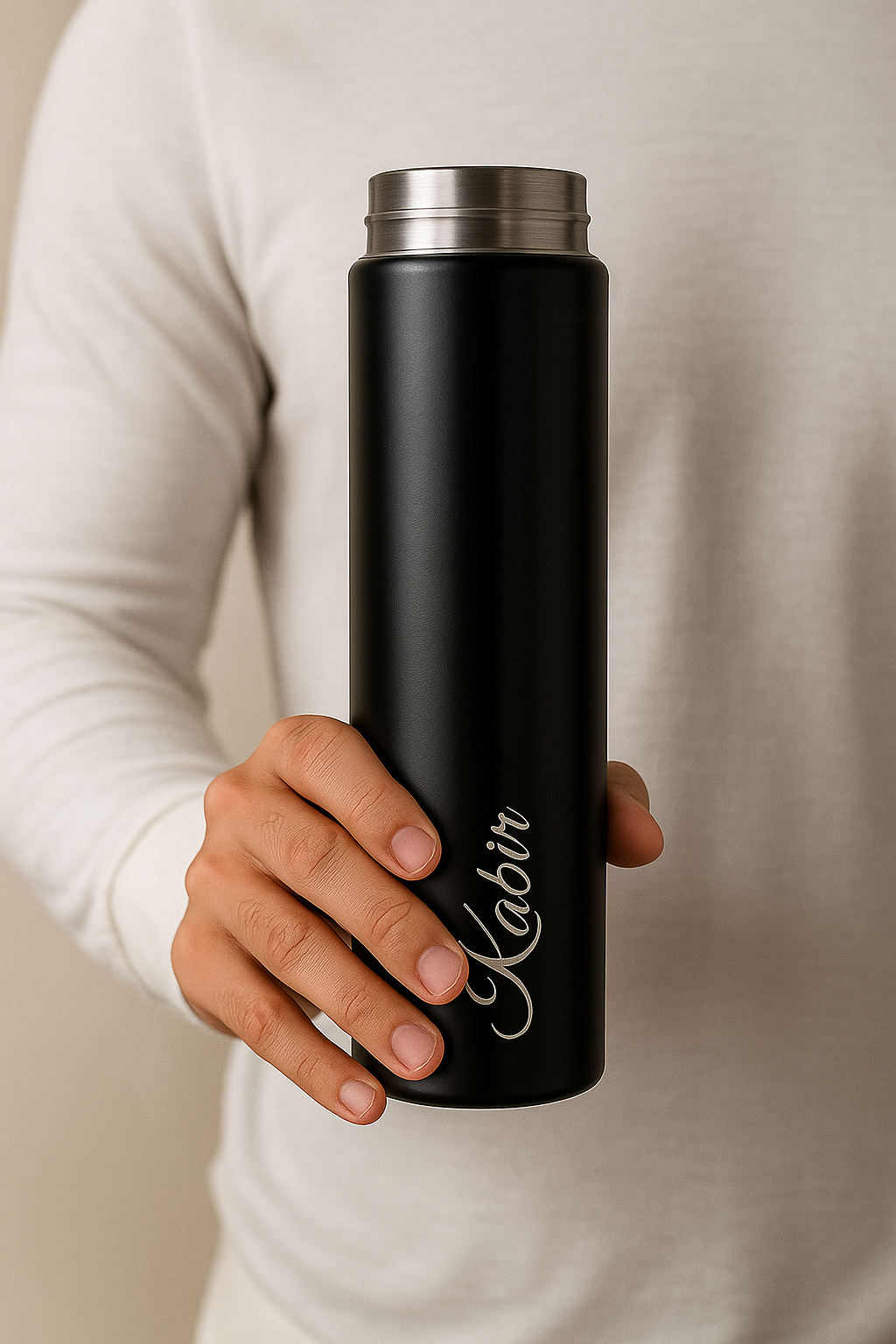 Temperature Display Black Bottle