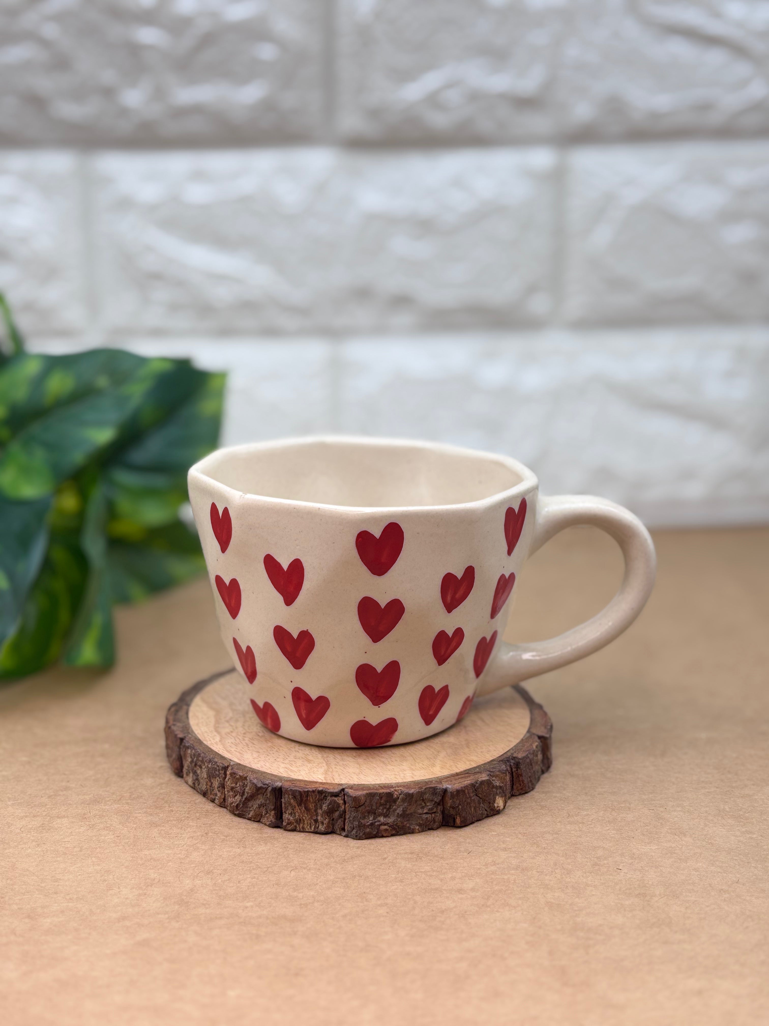 Heart Mug with Tray - Rakhi Gift for Sister