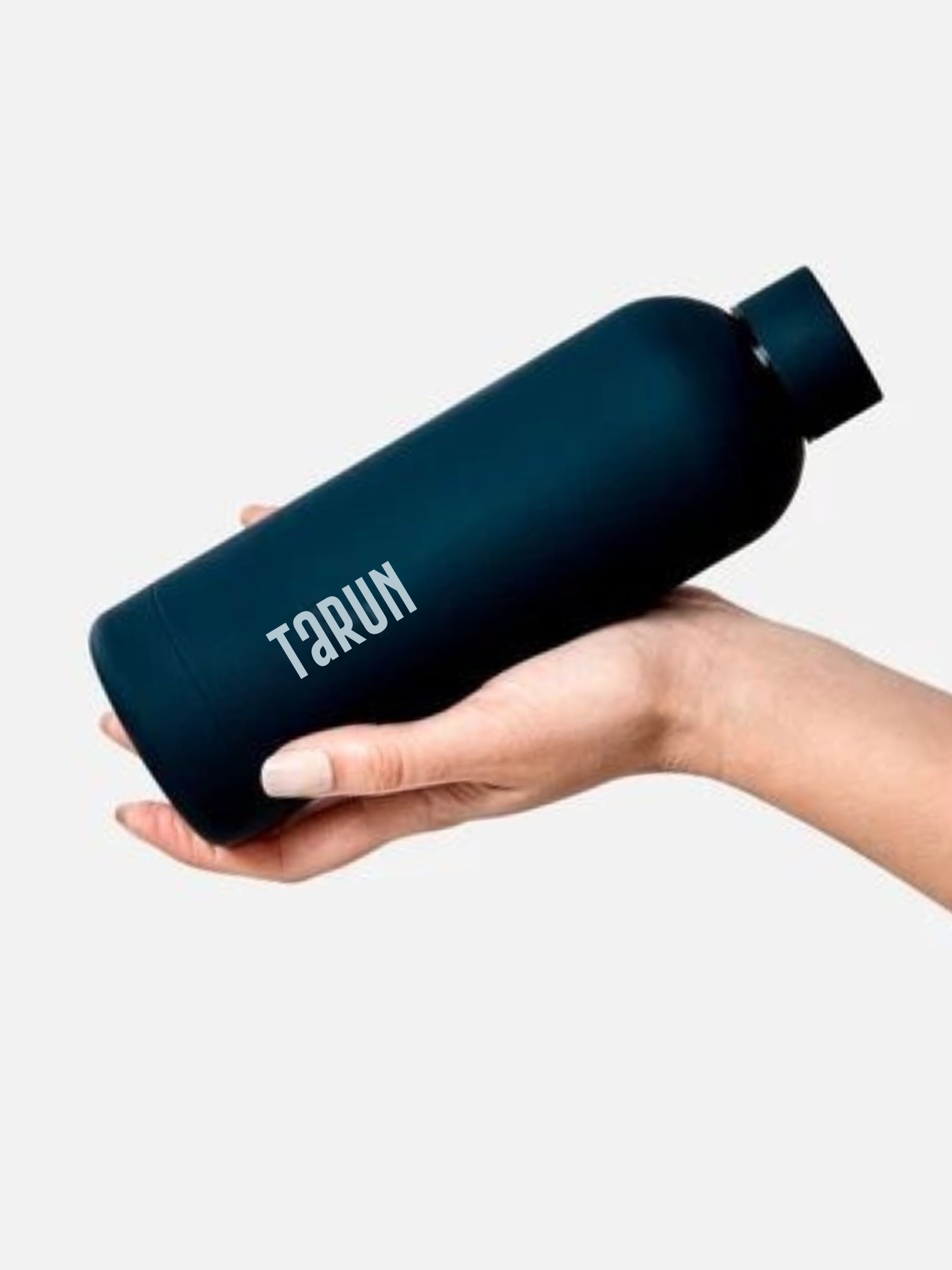 Personalised Water Bottle for Him - Black