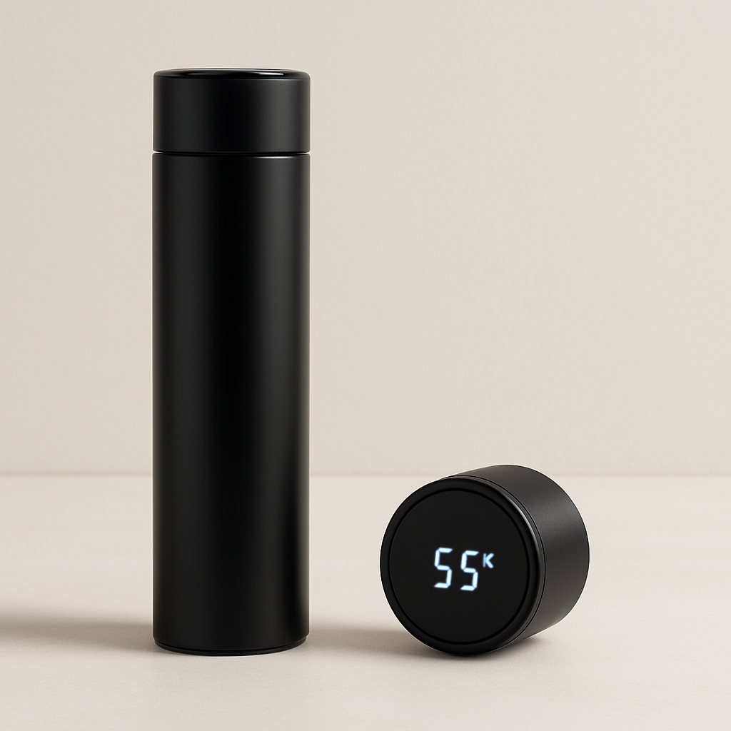 Temperature Display Black Bottle